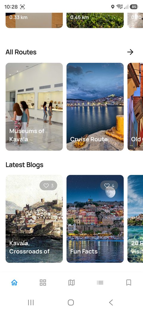 Routes & blog